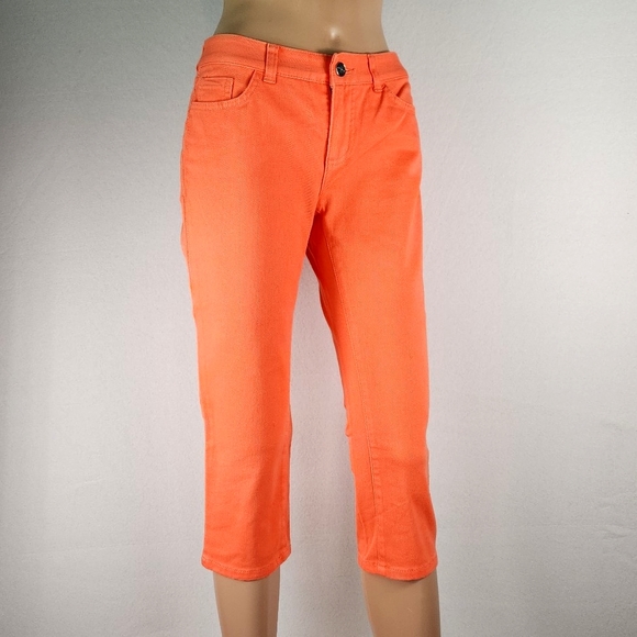 CHAPS orange Ankle Jeans Size 2P - Picture 17 of 17